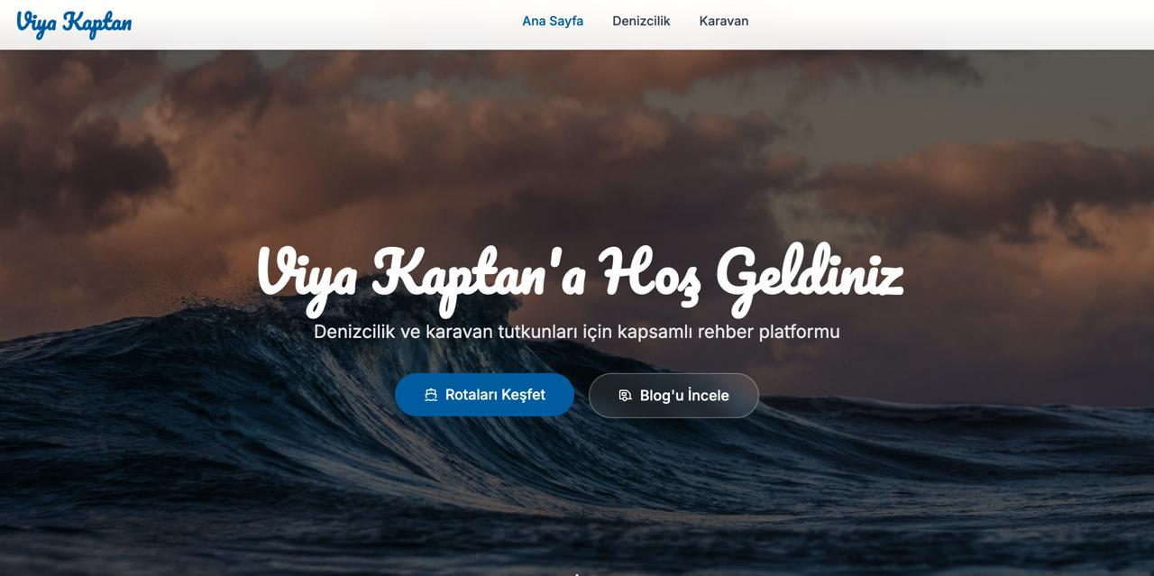 Viya Kaptan blog web uygulaması