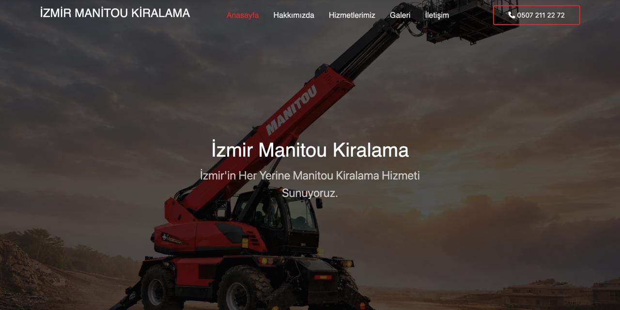 Monitou Kirala tek sayfalık web sitesi