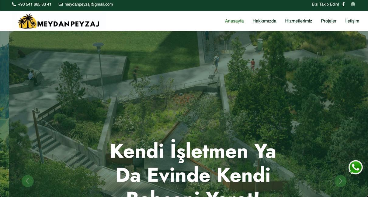 Meydan Peyzaj tanıtım sitesi